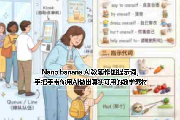 Nano banana AI教辅作图提示词，手把手带你用AI做出真实可用的教学素材-有道网创