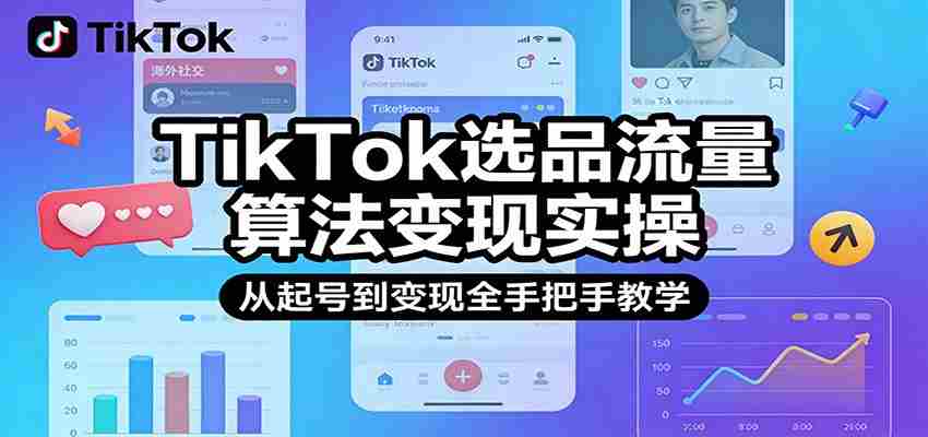 TikTok选品流量算法变现实操，从起号到变现全手把手教学-有道网创
