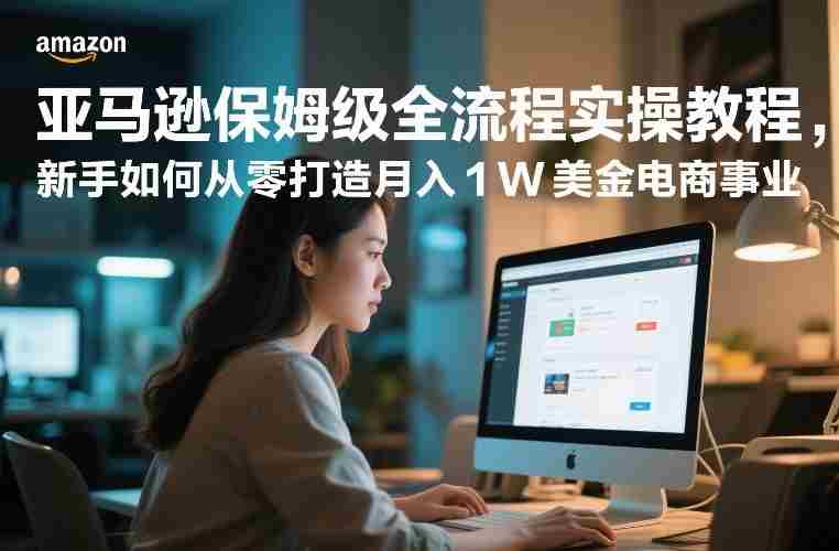 亚马逊保姆级全流程实操教程，新手如何从零打造月入1W美金电商事业-有道网创