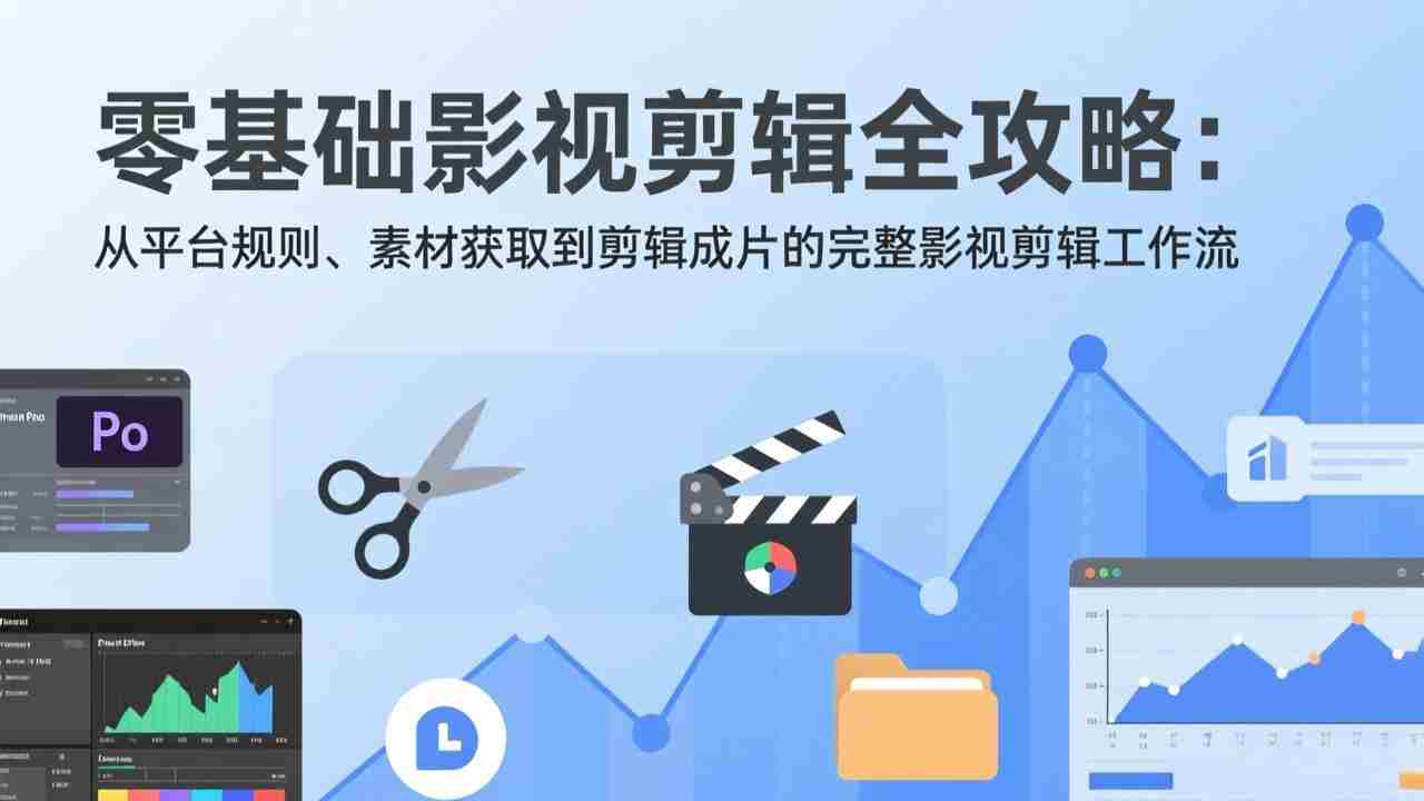 （17336期）零基础影视剪辑全攻略：从平台规则、素材获取到剪辑成片的完整影视剪辑工作流-有道网创