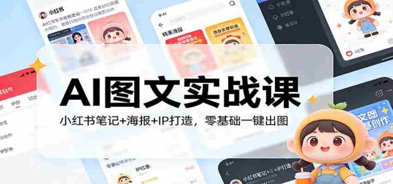 AI图文实战课：小红书笔记+海报+IP打造，零基础一键出图-有道网创
