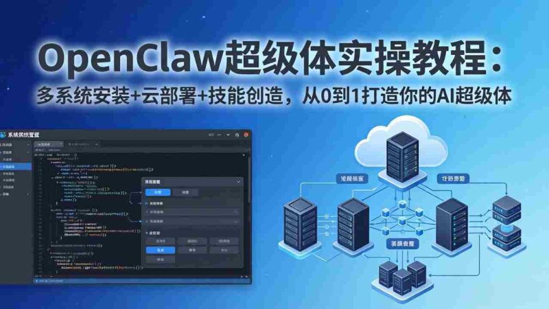 (17603期)OpenClaw-小龙虾 超级体实操教程:多系统安装+云部署+技能创造,从0到1打造你的AI超级体-有道网创