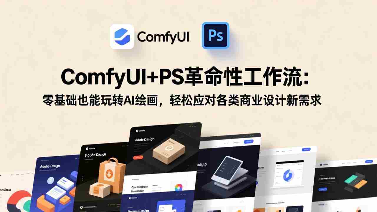 （17512期）ComfyUI+PS革命性工作流：零基础也能玩转AI绘画，轻松应对各类商业设计新需求-有道网创