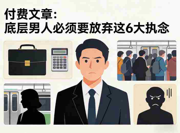 付费文章：底层男人必须要放弃这6大执念-有道网创
