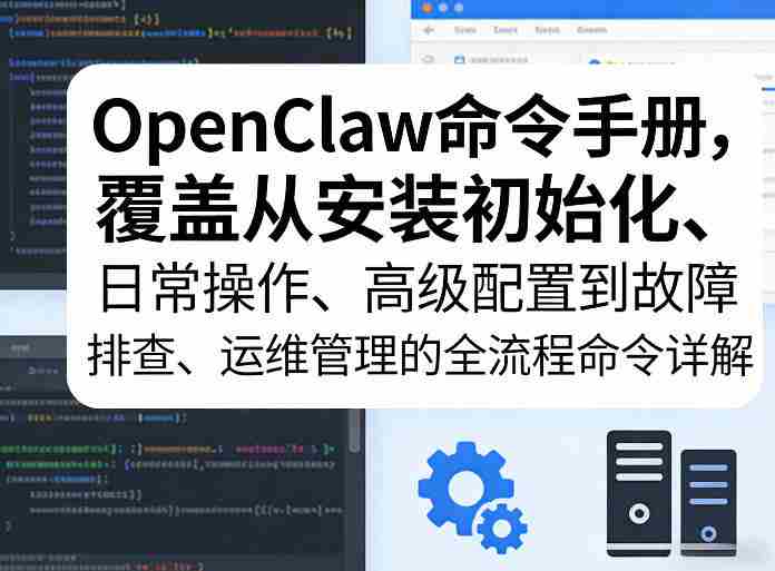 OpenClaw命令手册,覆盖从安装初始化、日常操作、高级配置到故障排查、运维管理的全流程命令详解-有道网创
