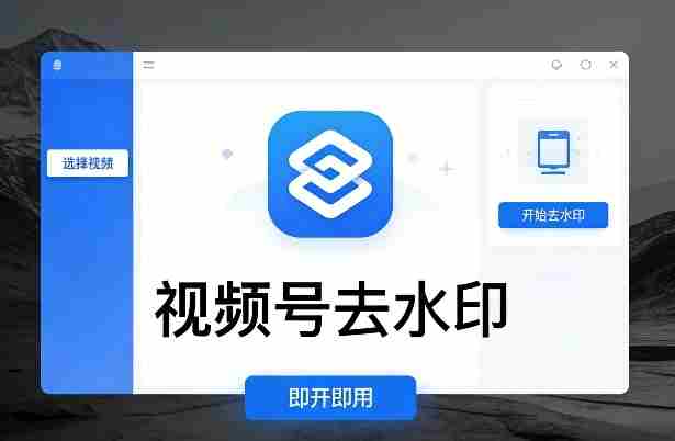 视频号去水印软件，电脑软件，即开即用-有道网创