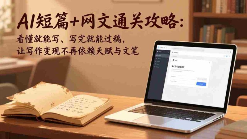 (17515期)AI短篇+网文通关攻略:看懂就能写、写完就能过稿,让写作变现不再依赖天赋与文笔-有道网创