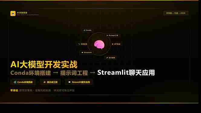 (17723期)AI大模型开发实战:Conda环境搭建→提示词工程→Streamlit聊天应用,零基础到项目落地-有道网创