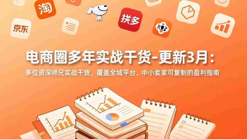 (17577期)电商圈多年实战干货-更新3月:多位资深师兄实战干货,覆盖全域平台,中小卖家可复制的盈利指南-有道网创