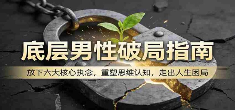 底层男性破局指南:放下六大核心执念,重塑思维认知,走出人生困局-有道网创