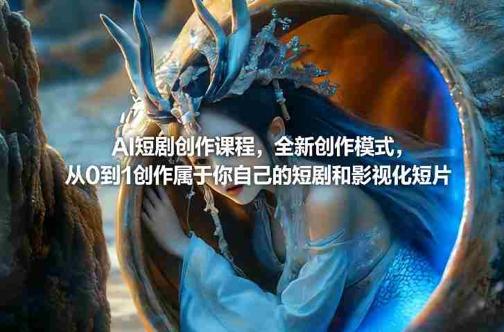 AI短剧创作课程，全新创作模式，从0到1创作属于你自己的短剧和影视化短片-有道网创