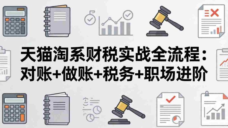 （17676期）天猫淘系财税实战全流程：对账+做账+税务+职场进阶，手把手吃透平台财税每一环-有道网创