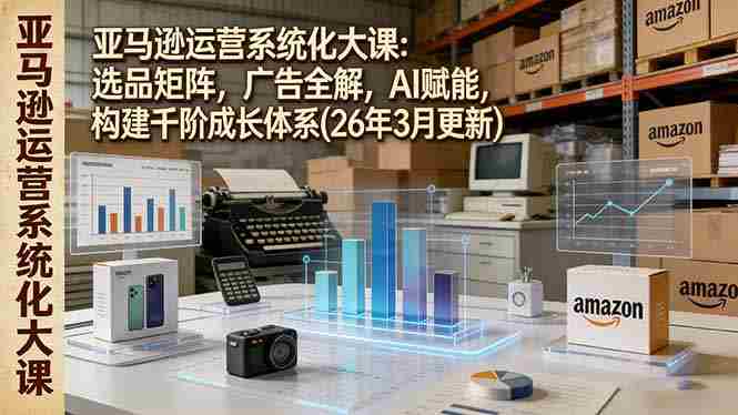 （17622期）亚马逊运营系统化大课：选品矩阵，广告全解，AI赋能，构建千阶成长体系(26年3月更新)-有道网创