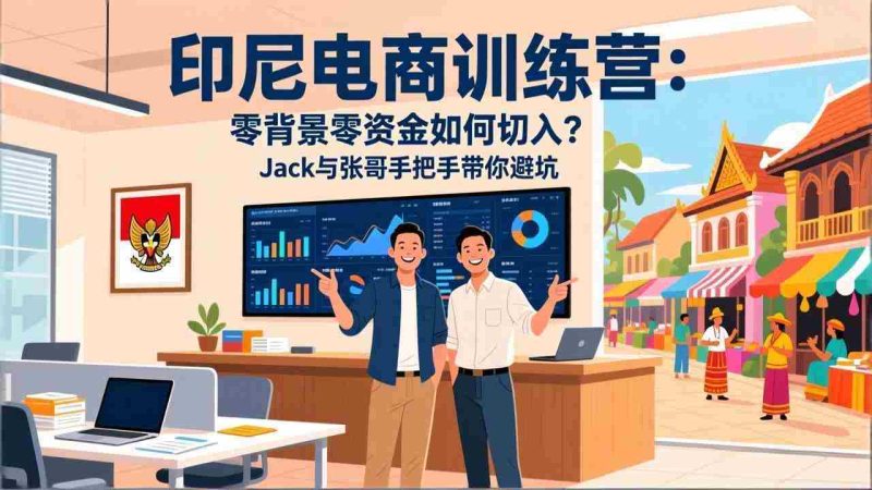 (17533期)印尼电商训练营:零背景零资金如何切入?Jack与张哥手把手带你避坑-有道网创