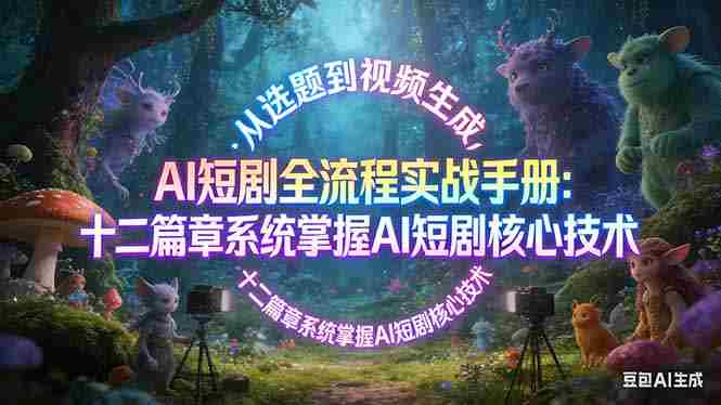 (17620期)AI 短剧全流程实战手册:从选题到视频生成,十二篇章系统掌握 AI 短剧核心技术-有道网创