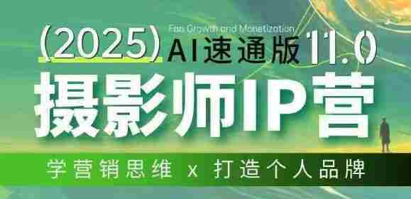 摄影师IP营第十一期Al速通版，学营销思维+打造个人品牌-有道网创