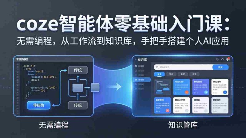 （17775期）coze智能体零基础入门课：无需编程，从工作流到知识库，手把手搭建个人AI应用-有道网创