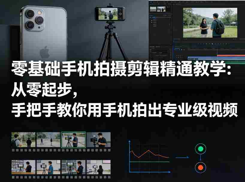 零基础手机拍摄剪辑精通教学:从零起步,手把手教你用手机拍出专业级视频