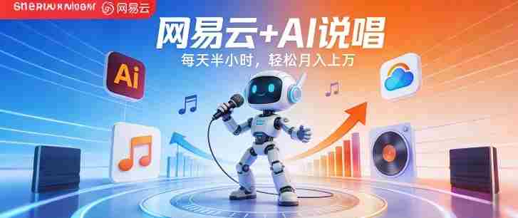 网易云+AI说唱，每天半小时，AI内容创作+流量变现，轻松月入1W-有道网创