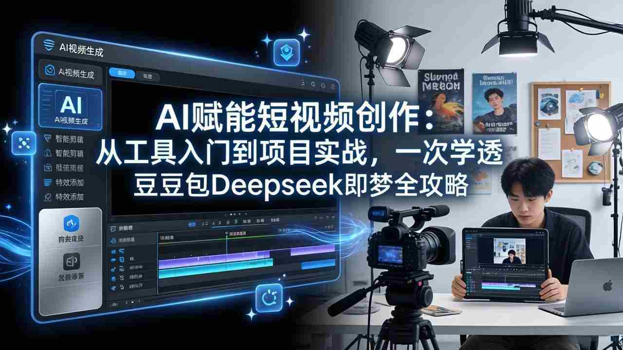 （17762期）AI赋能短视频创作：从工具入门到项目实战，一次学透豆包Deepseek即梦全攻略-有道网创