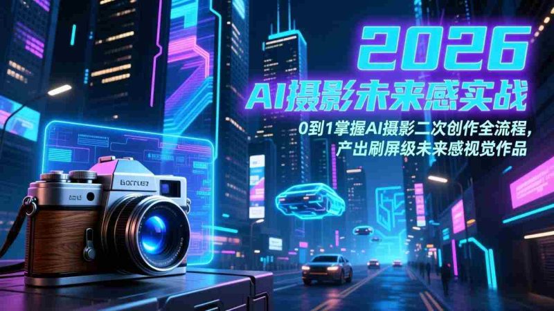 （17584期）2026 AI摄影未来感实战：0到1掌握AI摄影二次创作全流程，产出刷屏级未来感视觉作品-有道网创