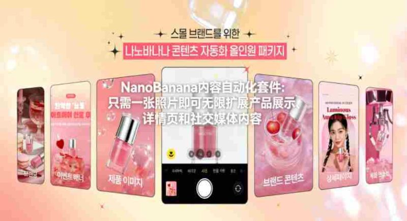 NanoBanana内容自动化套件:只需一张照片即可无限扩展产品展示、详情页和社交媒体内容!-有道网创