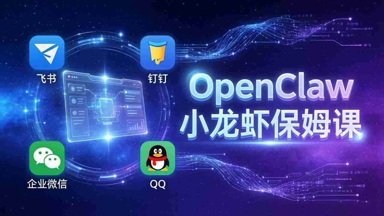 （17614期）OpenClaw小龙虾保姆课： Windows/macOS/Linux/Docker全系统安装，飞书+钉钉+企业微信+QQ 全接入-有道网创