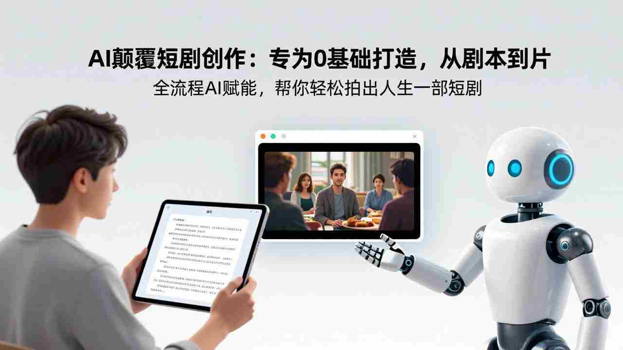 （17564期）AI颠覆短剧创作：专为0基础打造，从剧本到成片全流程AI赋能，帮你轻松拍出人生第一部短剧-有道网创