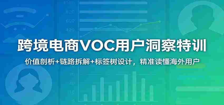 跨境电商VOC用户洞察特训：价值剖析+链路拆解+标签树设计，精准读懂海外用户-有道网创