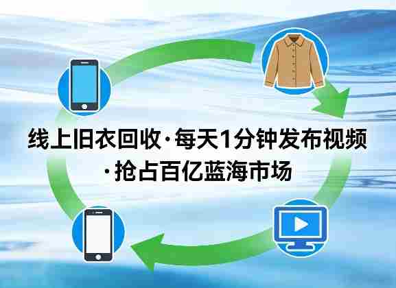 线上旧衣回收项目，我们给你提供视频，每天花一分钟发布视频，抢占百亿蓝海市场【揭秘】-有道网创