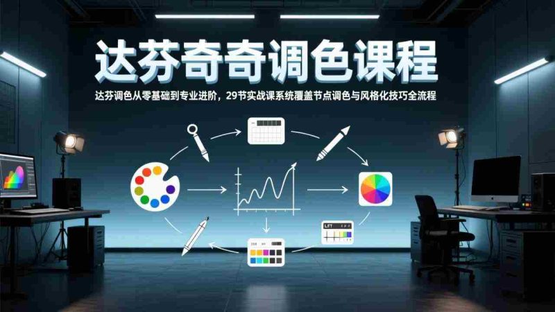 (17484期)达芬奇调色从零基础到专业进阶,29节实战课系统覆盖节点调色与风格化技巧全流程-有道网创