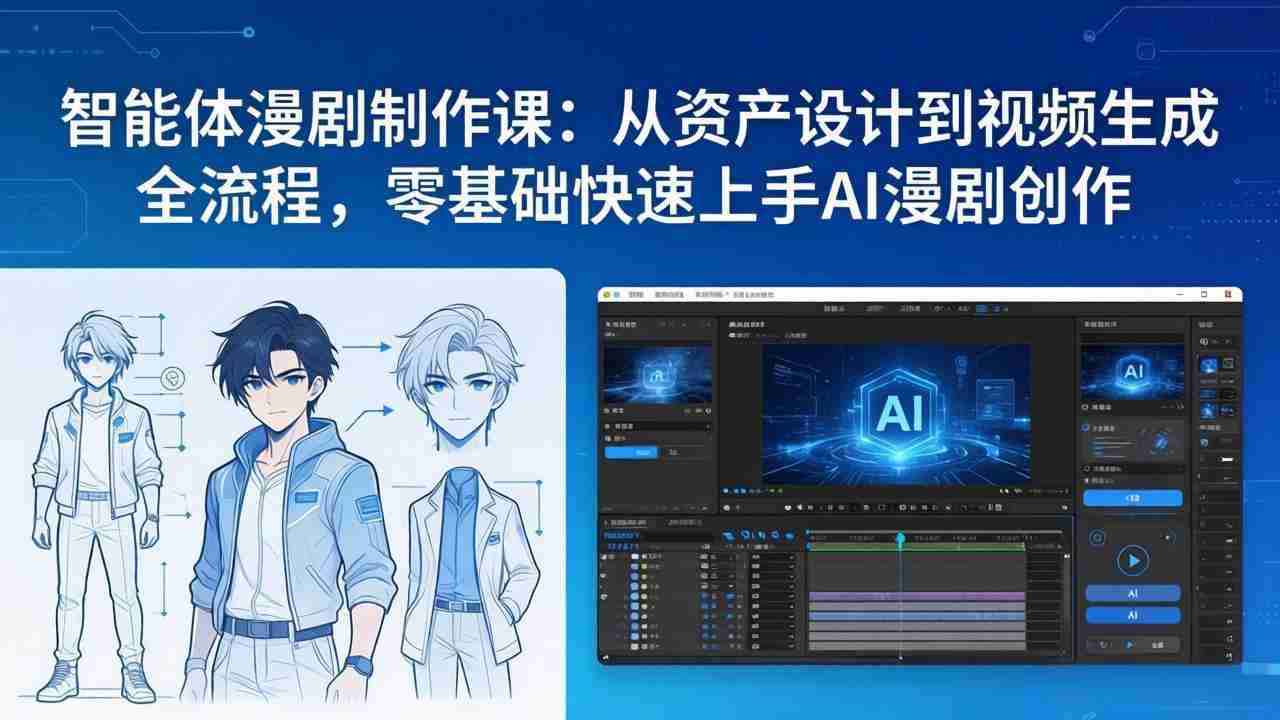 （17709期）智能体漫剧制作课：从资产设计到视频生成全流程，零基础快速上手AI漫剧创作-有道网创