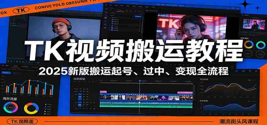 TK视频搬运教程：2025新版搬运起号、过中、变现全流程-有道网创
