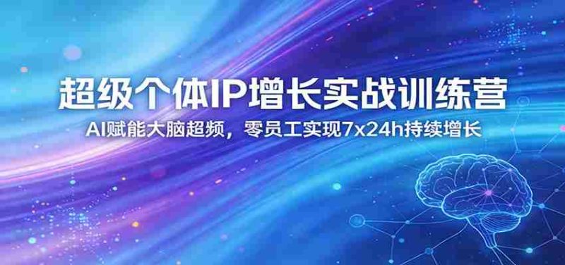 超级个体IP增长实战训练营：AI赋能大脑超频，零员工实现7x24h持续增长（更新）-有道网创