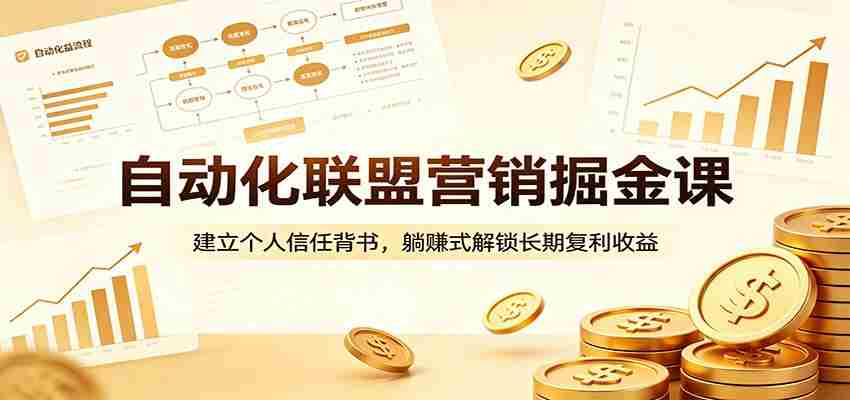 自动化联盟营销掘金课：建立个人信任背书，躺赚式解锁长期复利收益-有道网创