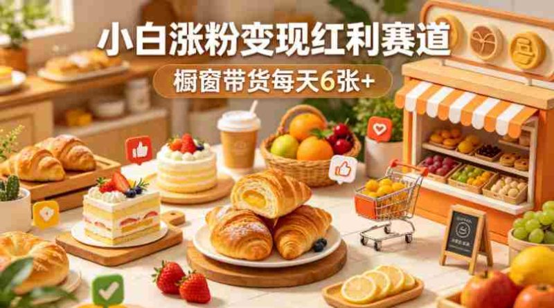 AI美食定格动画视频，小白涨粉变现红利赛道，橱窗带货每天6张+-有道网创