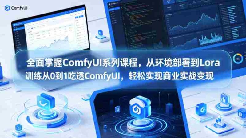 全面掌握ComfyUI系列课程,从环境部署到Lora训练从0到1吃透ComfyUI,轻松实现商业实战变现-有道网创