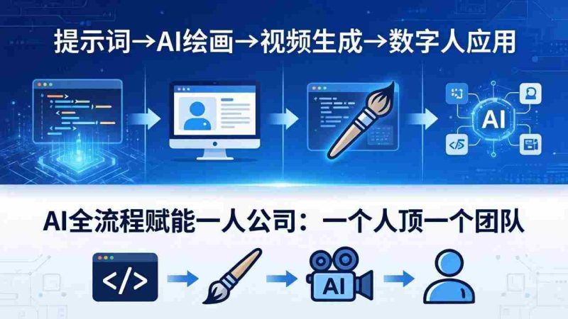 （18265期）AI全流程赋能一人公司：提示词、绘画、视频、数字人、编程，一个人顶一个团队-有道网创
