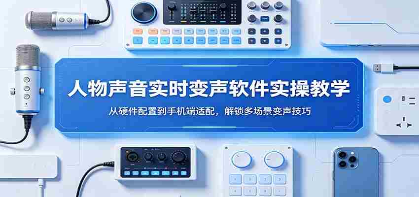 人物声音实时变声软件实操教学：从硬件配置到手机端适配，解锁多场景变声技巧-有道网创