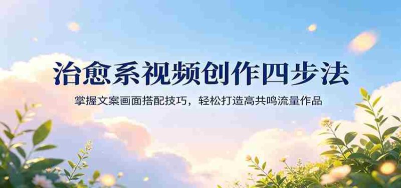 治愈系视频创作四步法:掌握文案画面搭配技巧,轻松打造高共鸣流量作品-有道网创