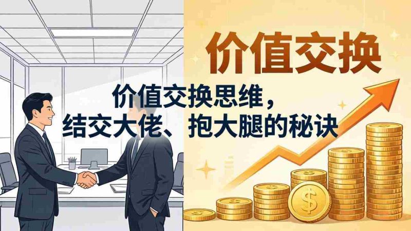 (18258期)某付费文章:价值交换思维,结交大佬、抱大腿的秘诀-有道网创