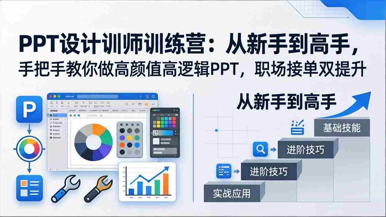 （17886期）PPT设计训师训练营：从新手到高手，手把手教你做高颜值高逻辑PPT，职场接单双提升-有道网创