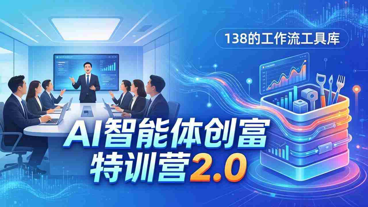 （17833期）AI智能体创富训练营2.0：3天闭门直播+视频课+工具库，从0到1搭建智能体附138个工作流-有道网创