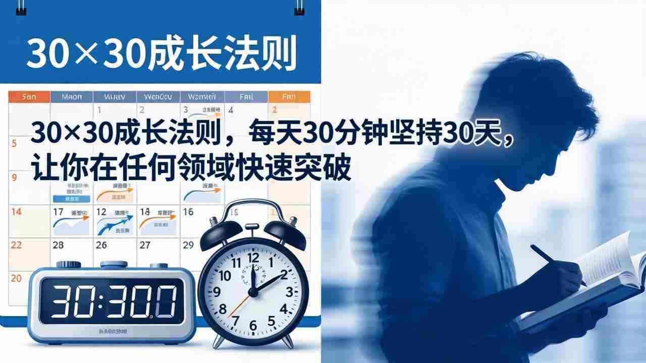 （18057期）付费文章：30×30成长法则，每天30分钟坚持30天，让你在任何领域快速突破-有道网创