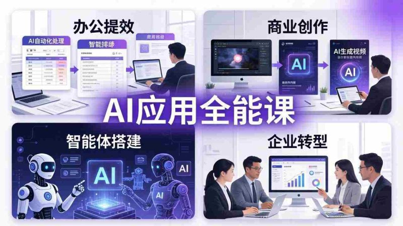（18042期）AIGC 应用师全能课-更新：办公提效、商业创作、智能体搭建、企业转型，一站式学会AI应用-有道网创