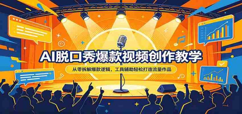 AI脱口秀爆款视频创作教学：从零拆解爆款逻辑，工具辅助轻松打造流量作品-有道网创