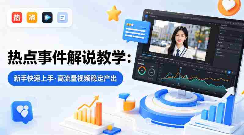 某大V的热点事件解说教学，新手也能快速上手，稳定产出高流量解说视频-有道网创