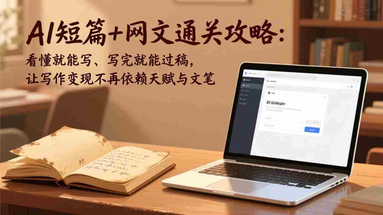 （18064期）AI短篇+网文通关攻略-更新4月：看懂就能写、写完就能过稿，让写作变现不再依赖天赋与文笔-有道网创