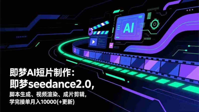 (17969期)即梦AI 短片制作(更新):即梦seedance2.0,脚本生成、视频渲染、成片剪辑,学完接单月入10000+-有道网创