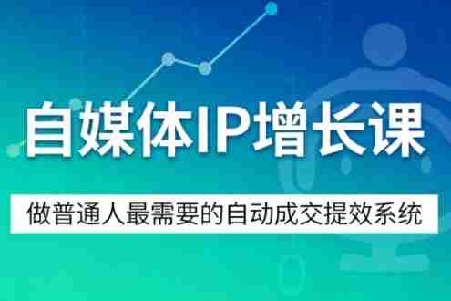 自媒体IP增长课，做普通人最需要的自动成交提效系统-有道网创